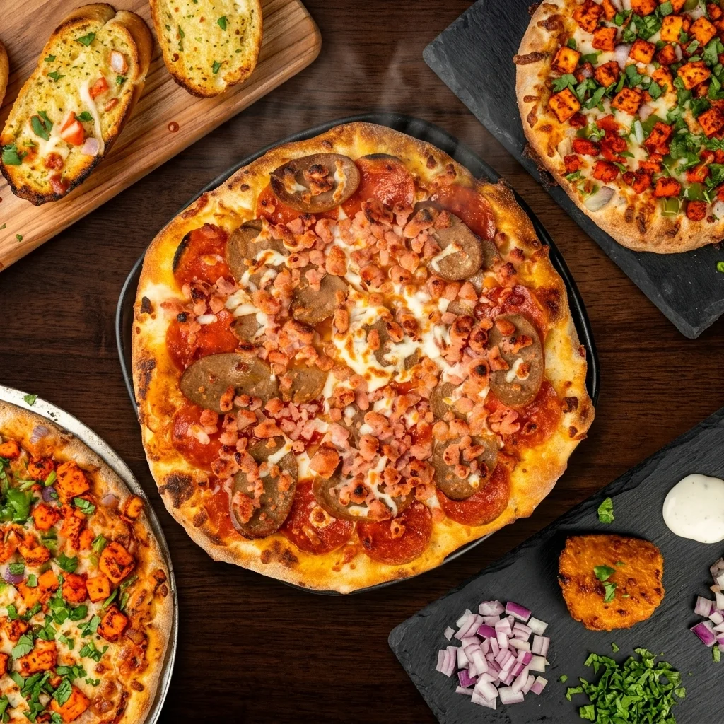 Classic pizzas at Pizza Fiamma Winnipeg